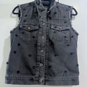 Maison Scotch Black Denim Vest